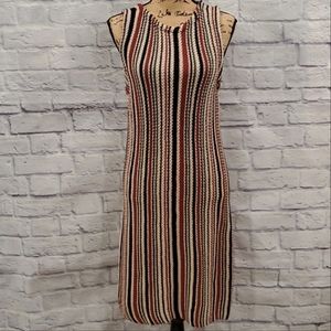 Love Riche Sweater Dress Womens Thick Cotton Sleeveless Cream size Large